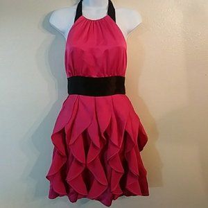 NWT BCBGMaxAzria Pink Ruffle Dress Prom Formal
